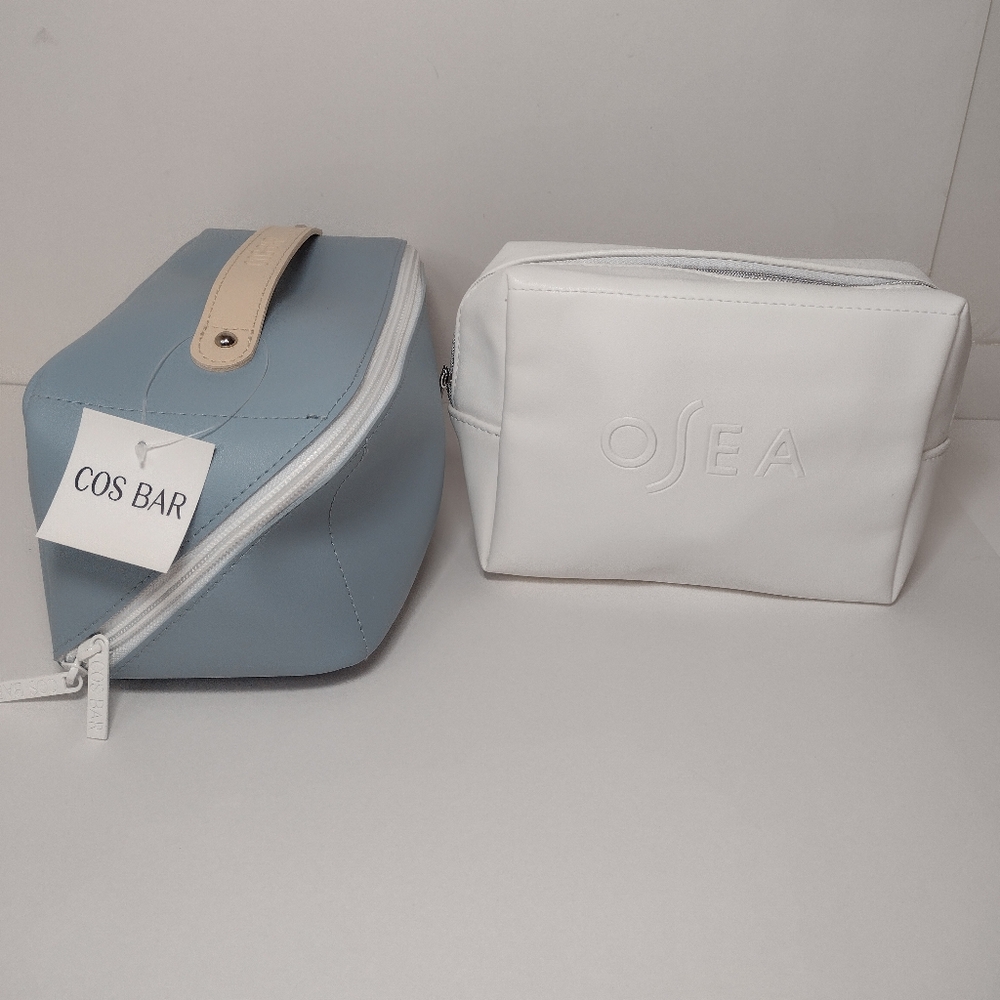COS BAR And  Osea Set Of 2 Blue & White Travel Pouch
